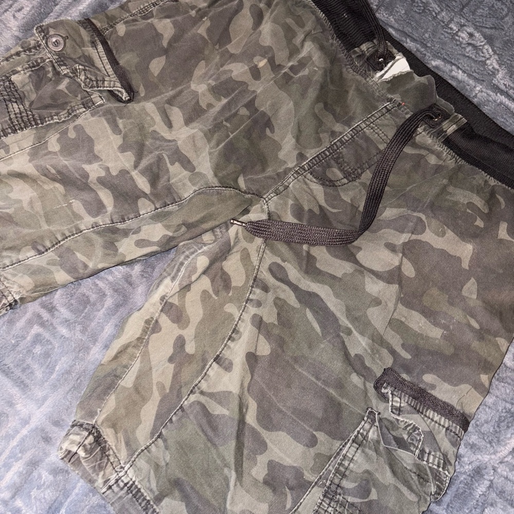 South Pole Green Camouflage Shorts